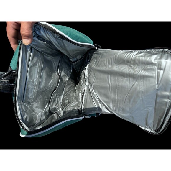 Picnic Essentials 30pc Essential Travel Backpack Plates Green Insulated Cooler - Picture 7 of 11